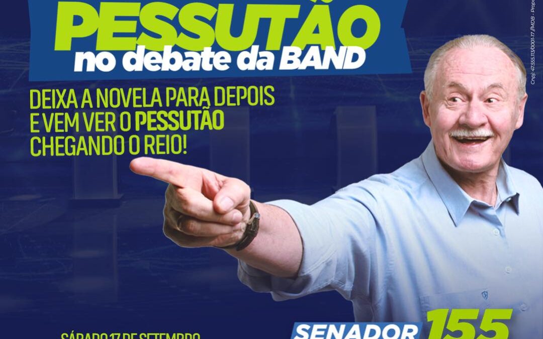Pessuti convida para debate da Band com os candidatos ao Senado neste sábado